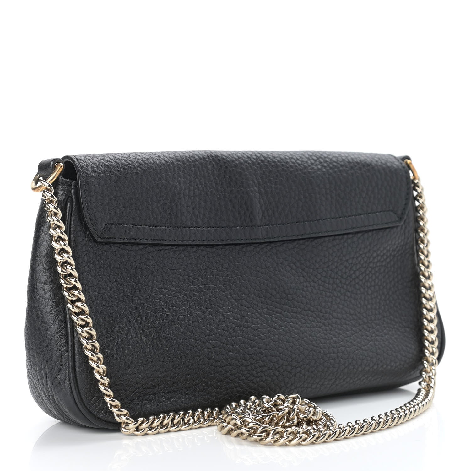 Gucci Pebbled Calfskin Medium Soho Flap Crossbody Black 3 of 11