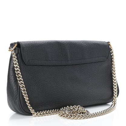 Gucci Pebbled Calfskin Medium Soho Flap Crossbody Black 3 of 11
