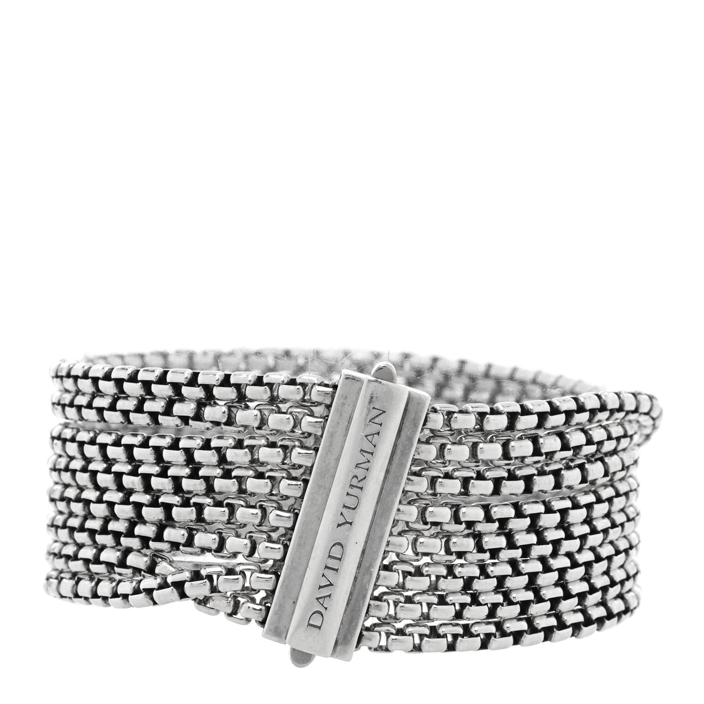 Sterling Silver Multi-Row Box Chain Bracelet