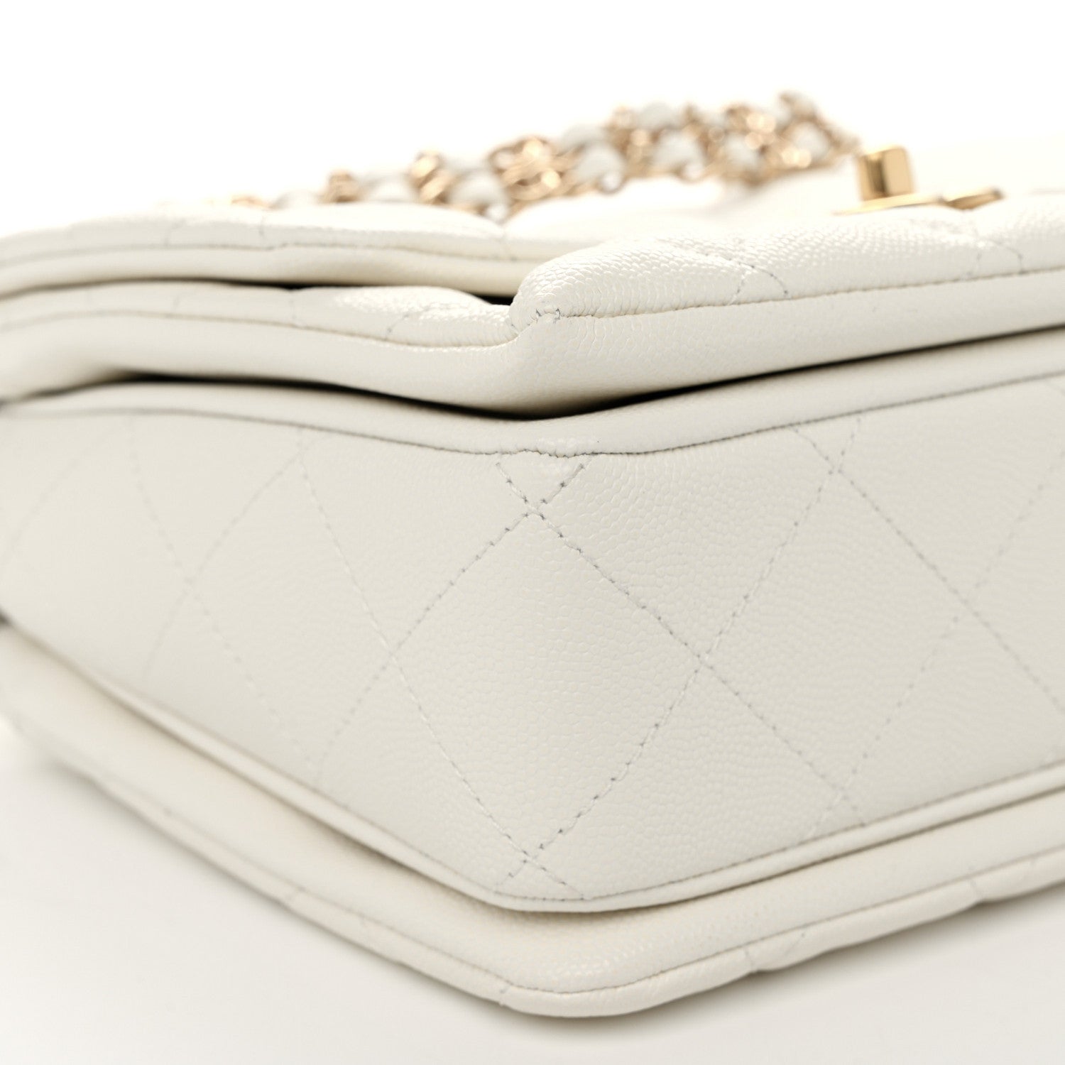 Chanel Caviar Quilted Coco First Flap White 10 of 11