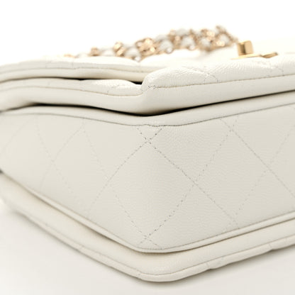 Chanel Caviar Quilted Coco First Flap White 10 of 11