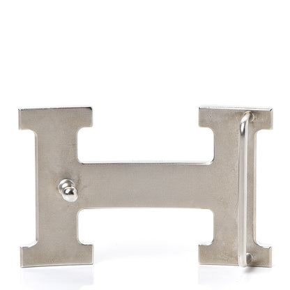 Hermes Palladium Martelee 32mm H Belt Buckle Silver 2 of 5