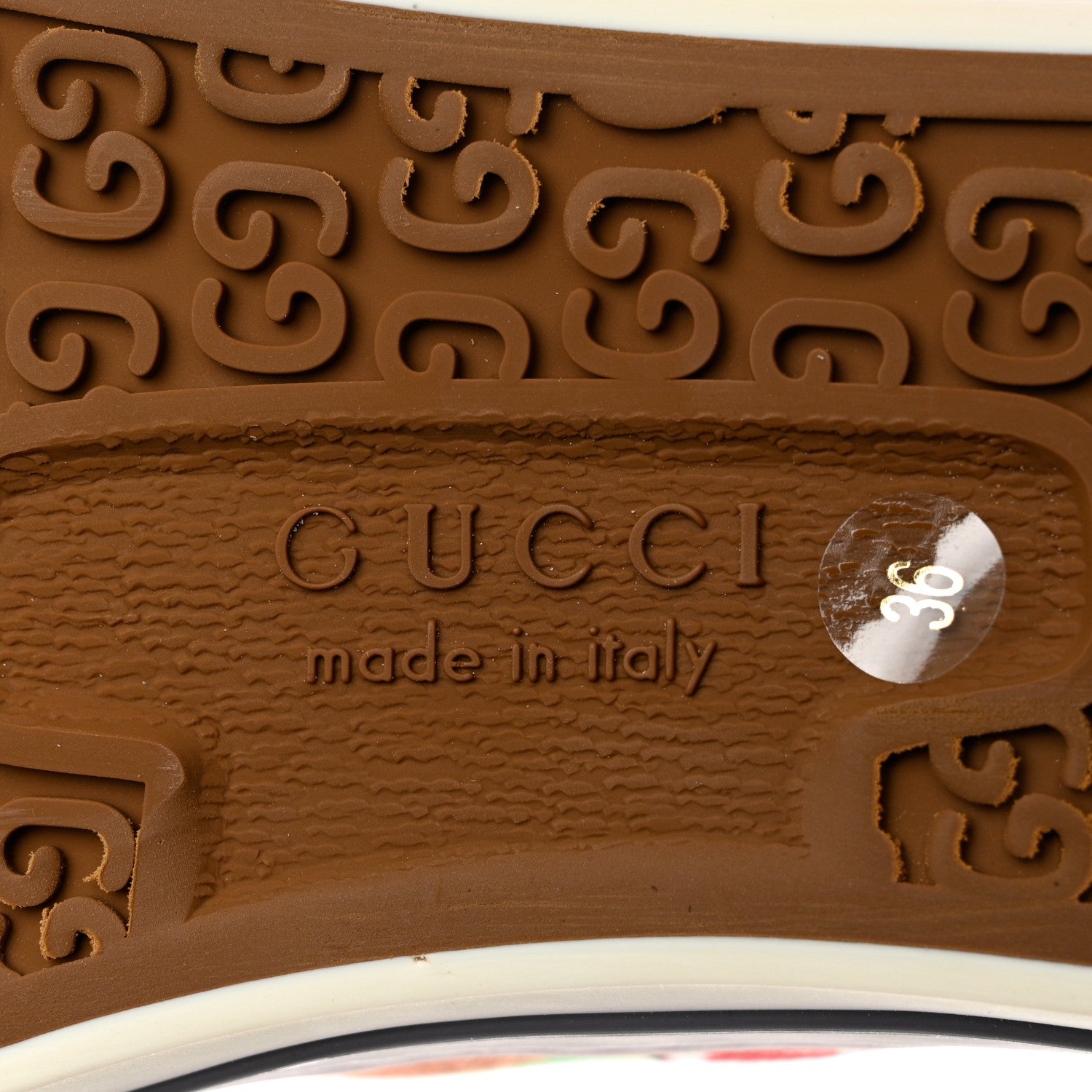 Gucci Canvas Web GG Apple Womens 1977 Tennis Sneakers 36 Ivory Red Mystic White New Shamarock 7 of 8