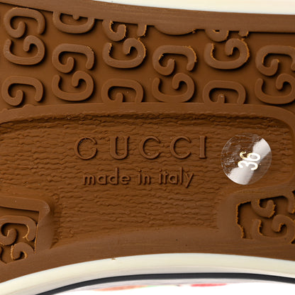 Gucci Canvas Web GG Apple Womens 1977 Tennis Sneakers 36 Ivory Red Mystic White New Shamarock 7 of 8