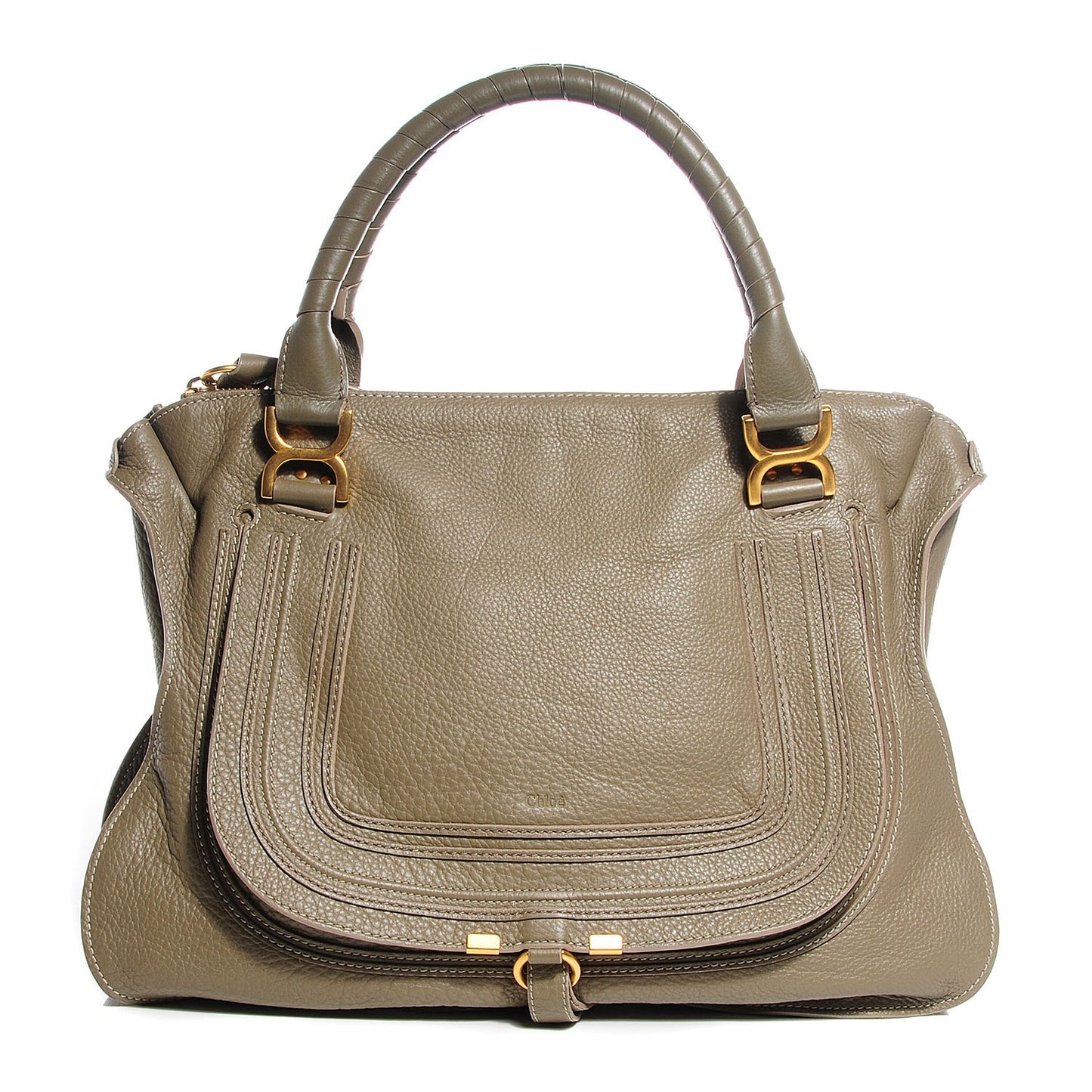 Calfskin Large Marcie Satchel Clover