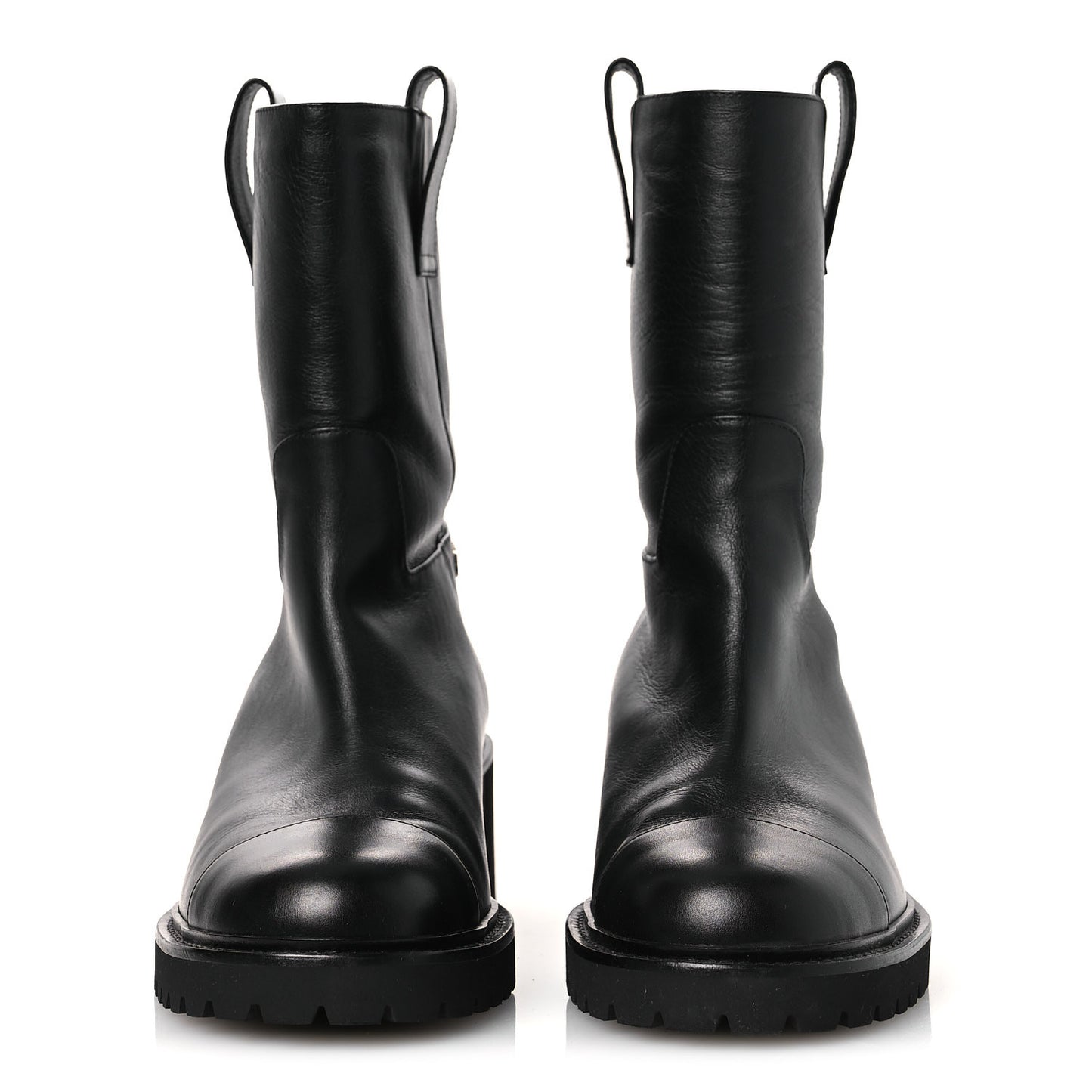 Calfskin CC Ankle Boots 37.5 Black