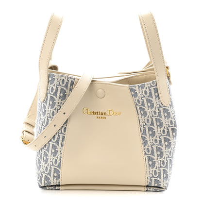 Christian Dior Oblique Calfskin Medium Signature Bucket Bag Beige 1 of 12