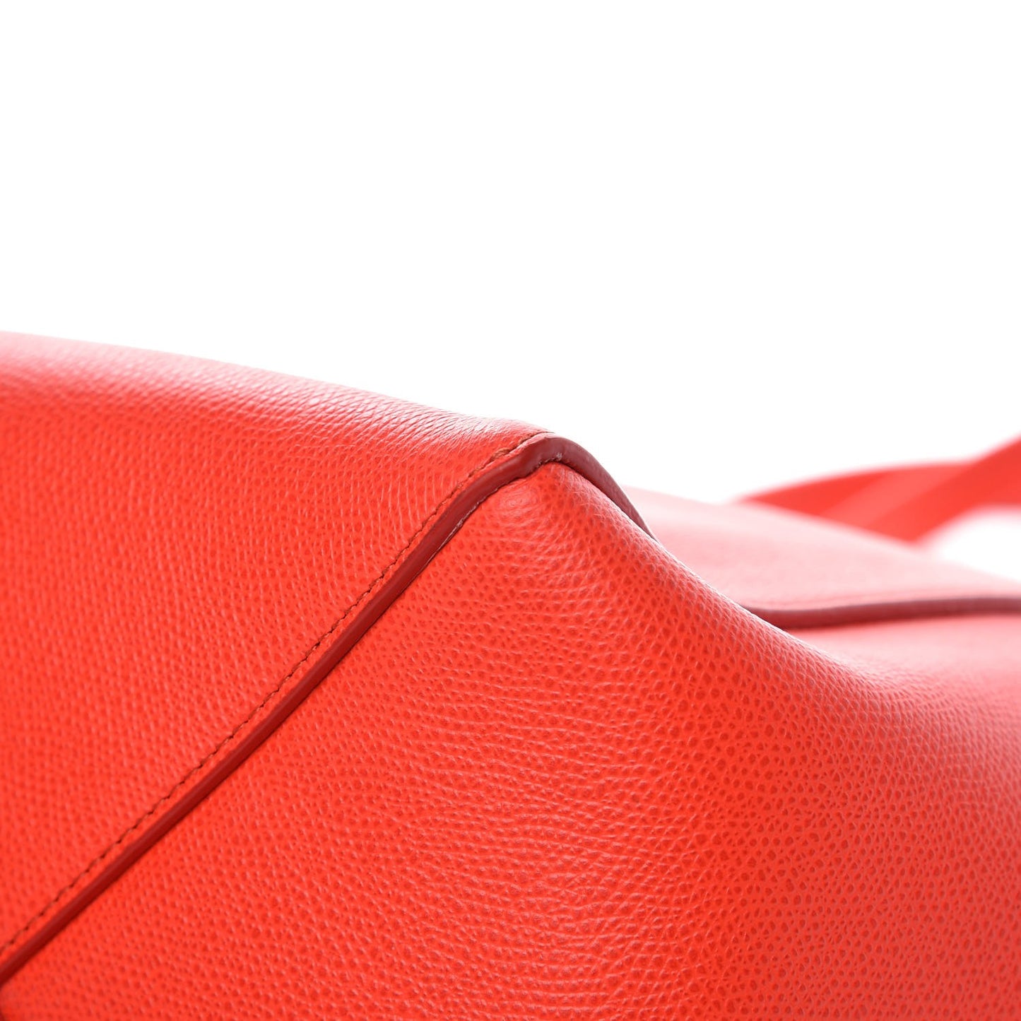 Grained Calfskin Medium Horizontal Cabas Phantom Coquelicot