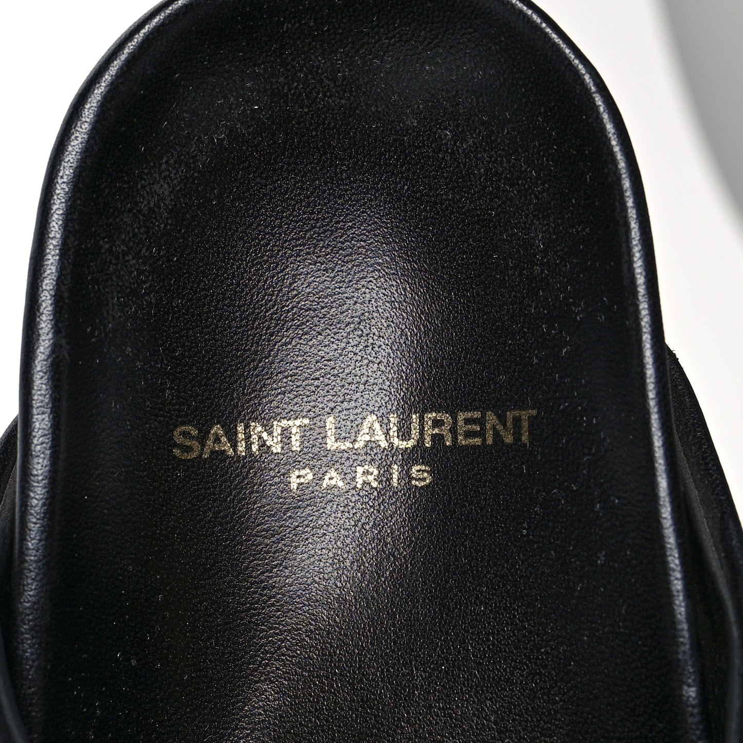 Calfskin Jimmy Cross Slides 36 Black