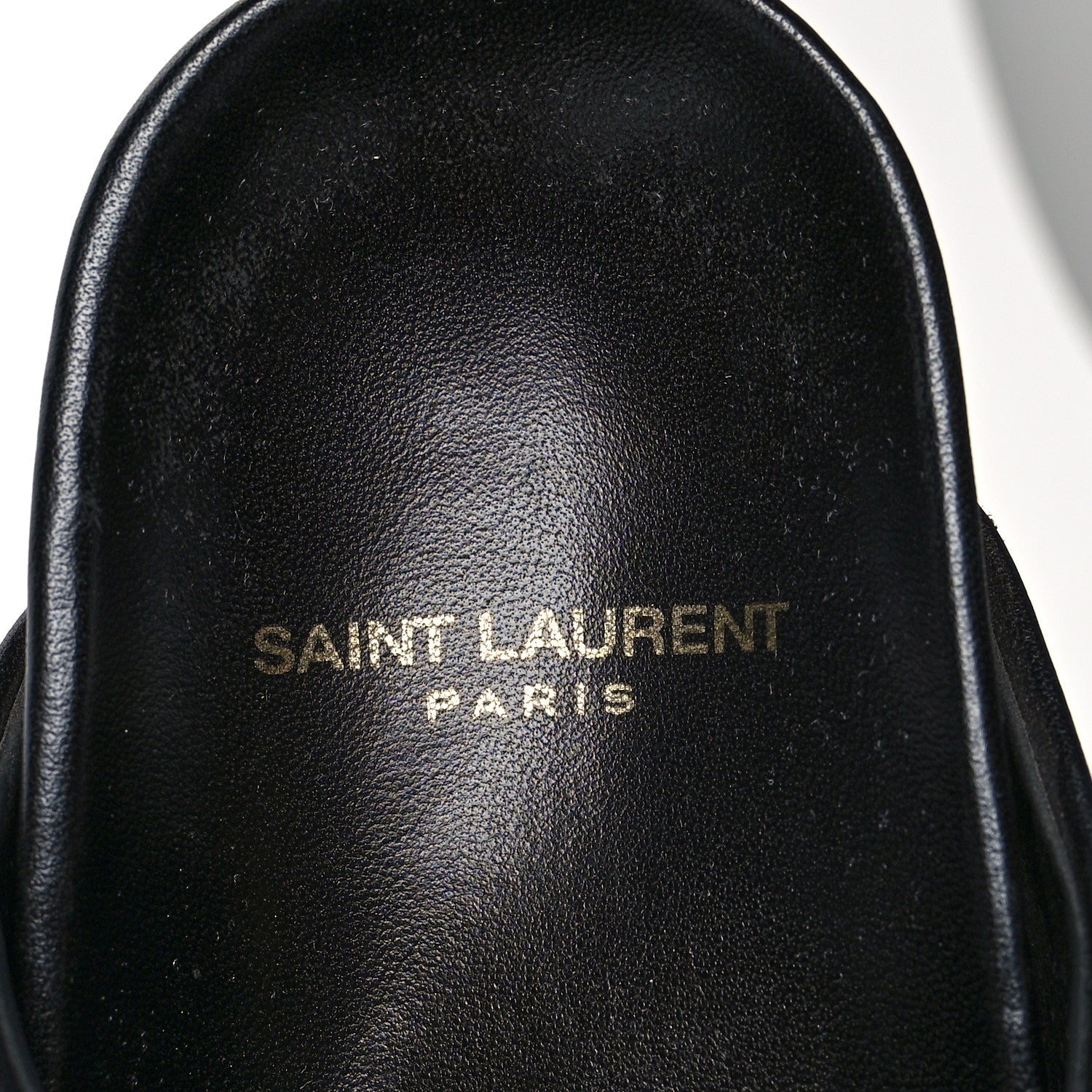 Saint Laurent Calfskin Jimmy Cross Slides 36 Black 7 of 10