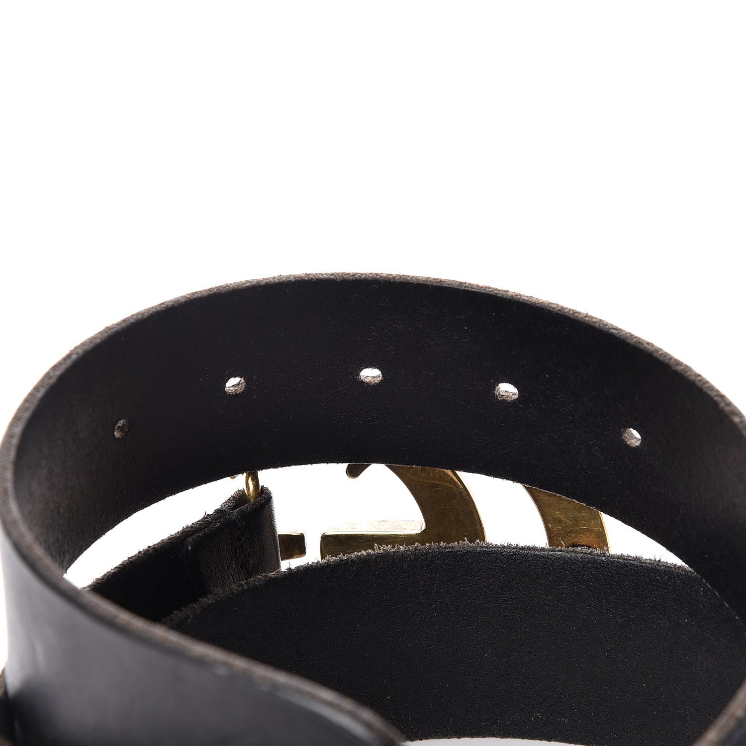 Gucci Faded Calfskin Double G 40mm Belt 85 34 Black 5 of 7