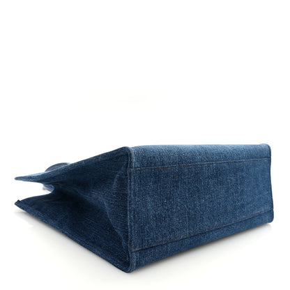 Versace Denim Calfskin La Medusa Tote Bag Blue 5 of 9