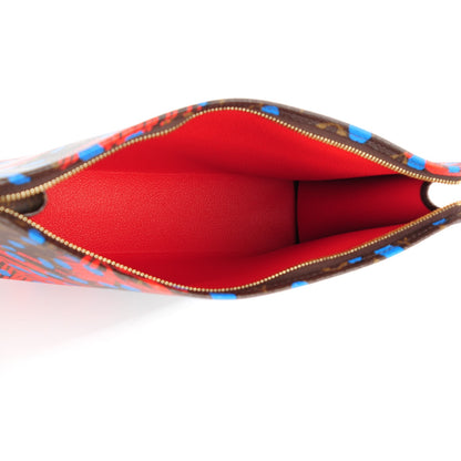 Louis Vuitton Monogram Jungle Dots Toiletry Pouch 26 Coquelicot Denim 4 of 7