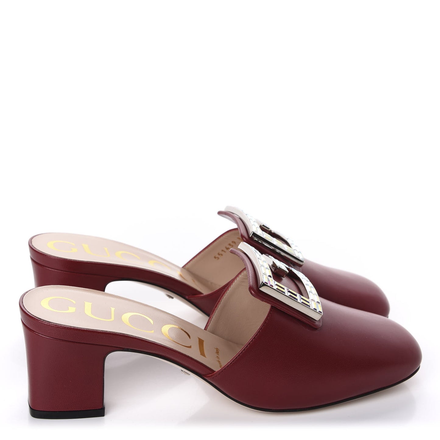 Malaga Kid Crystal Square G Madelyn Mules 38 Romantic Cerise