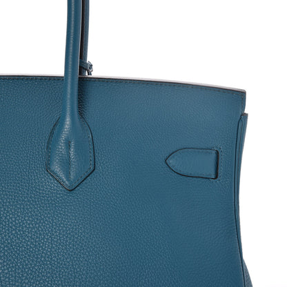 Hermes Taurillon Clemence JPG Shoulder Birkin II 42 Cobalt 26 of 32