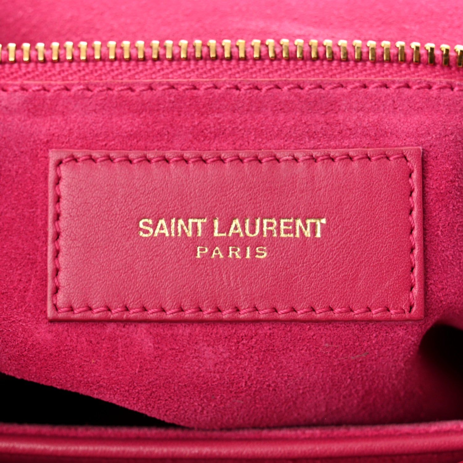 Saint Laurent Calfskin Classic Y Satchel Fuchsia 5 of 9
