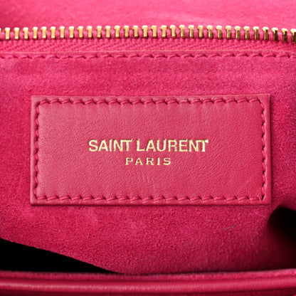 Saint Laurent Calfskin Classic Y Satchel Fuchsia 5 of 9