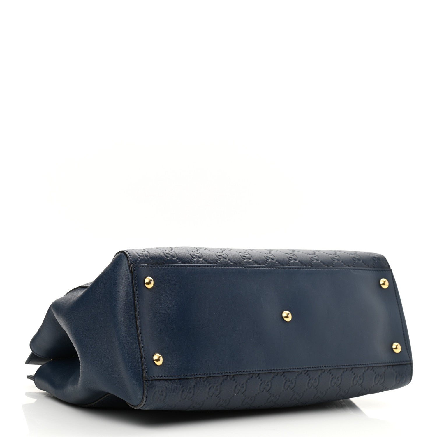 Gucci Guccissima Signature Large Chain Shoulder Bag Blue 4 of 11