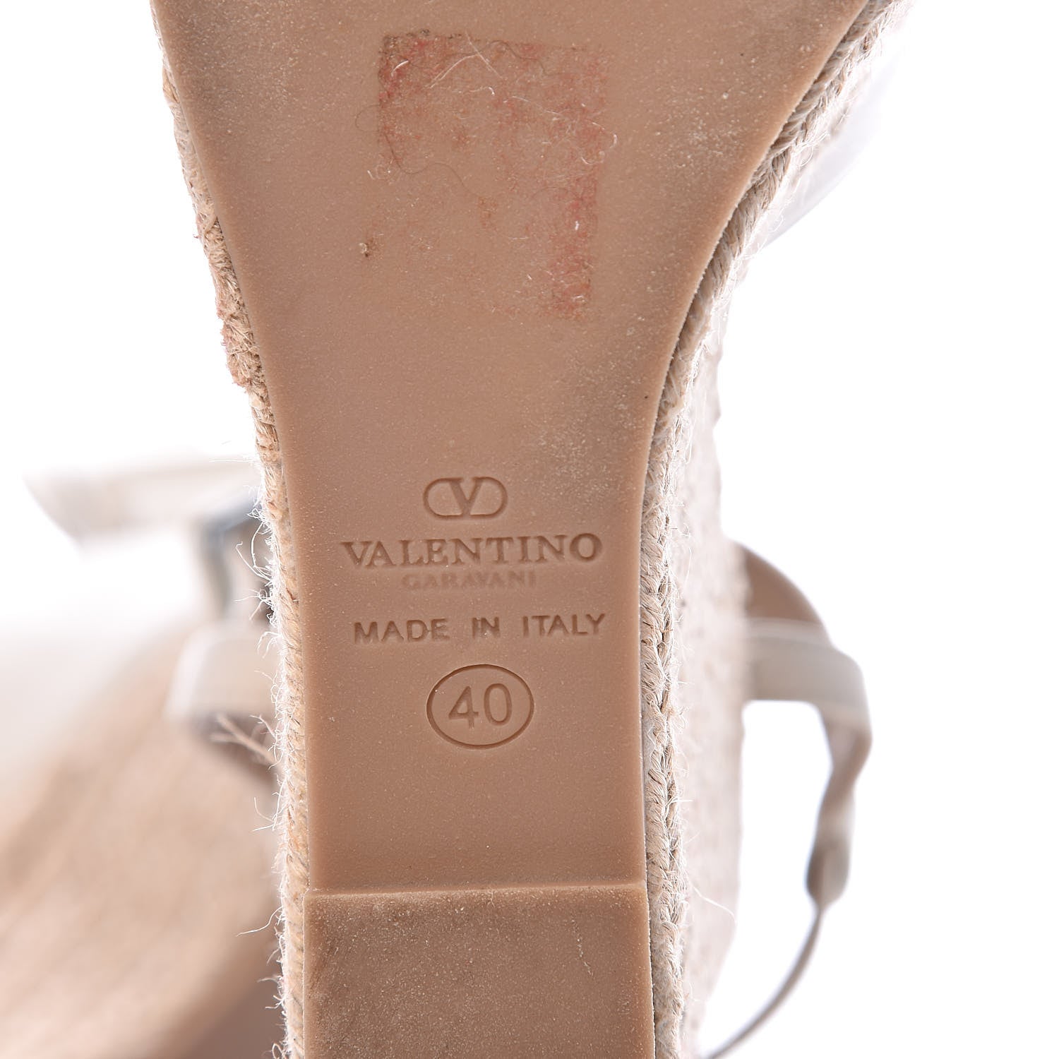 Valentino Garavani Nappa Bow Espadrille Platform Wedge Sandals 40 Light Ivory 7 of 9