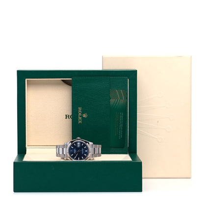 Rolex Stainless Steel 34mm Oyster Perpertual Date Watch Blue 115200 5 of 5