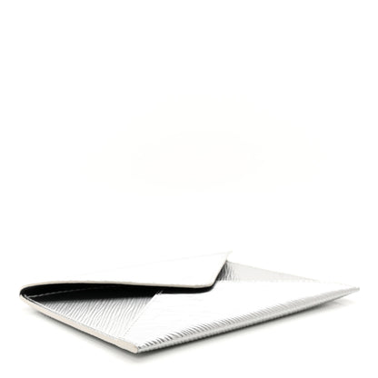 Louis Vuitton Metallic Epi Invitation Envelope Clutch Silver 4 of 6