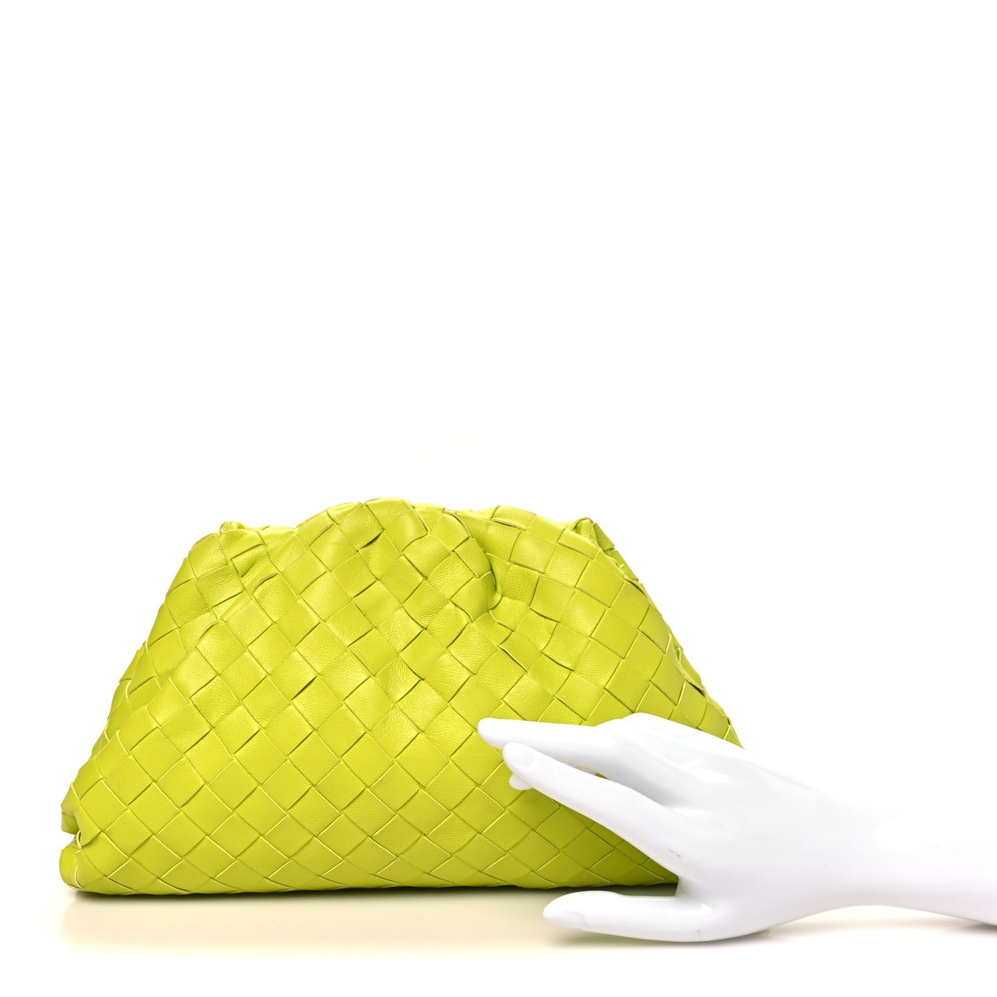 Nappa Maxi Intrecciato Teen Pouch Acid Kiwi
