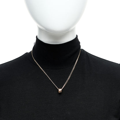 Cartier 18K White Pink Gold Diamond Three Ring LOVE Pendant Necklace 2 of 7