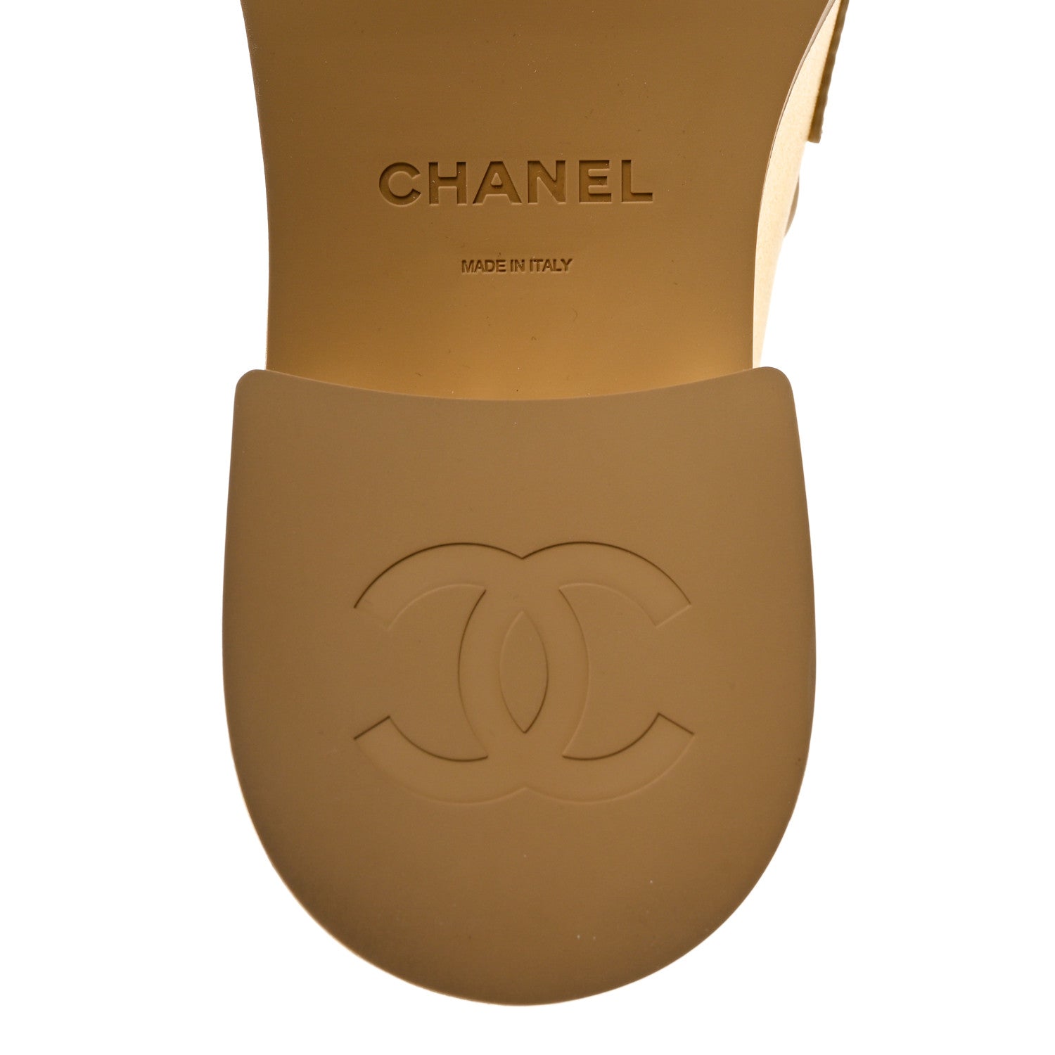 Chanel Laminated Calfskin CC Platform Loafers 38.5 Golden 7 of 9