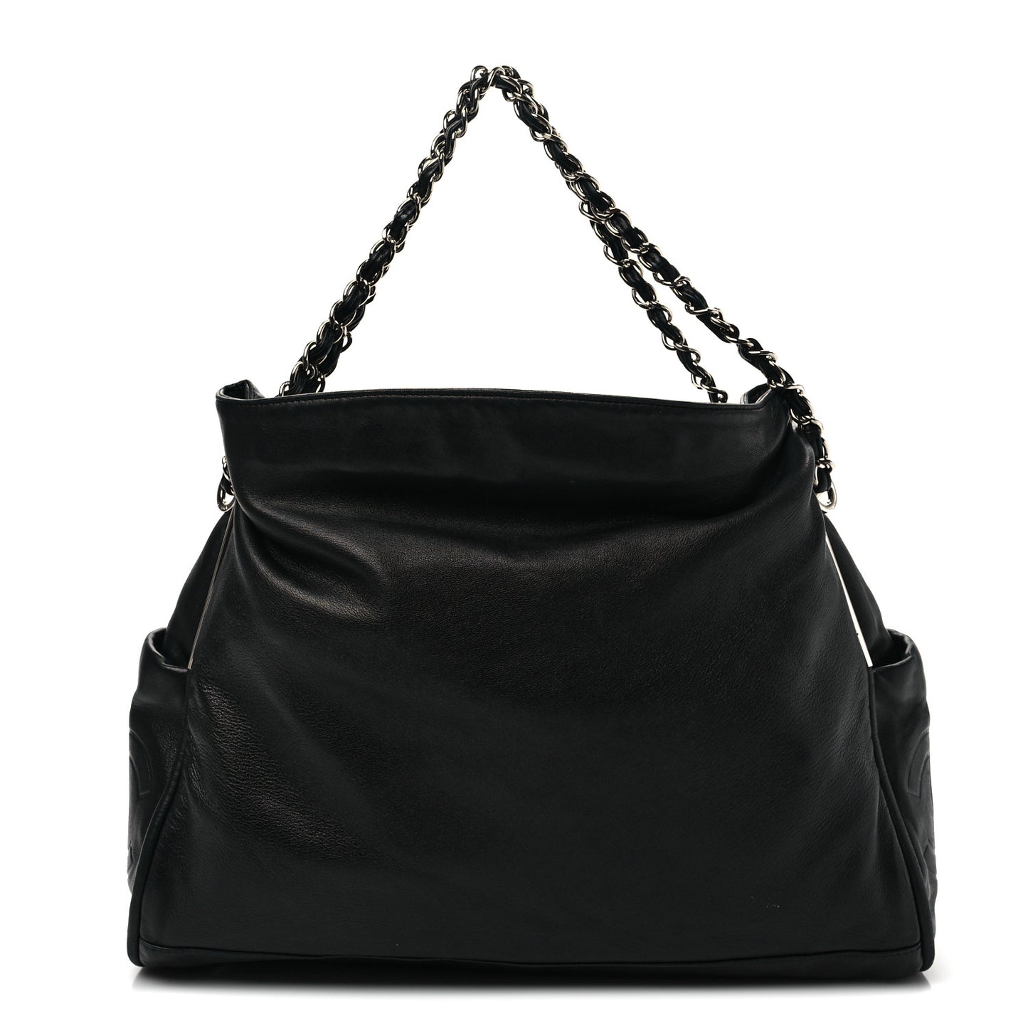 Lambskin Large Ultimate Soft Tote Black