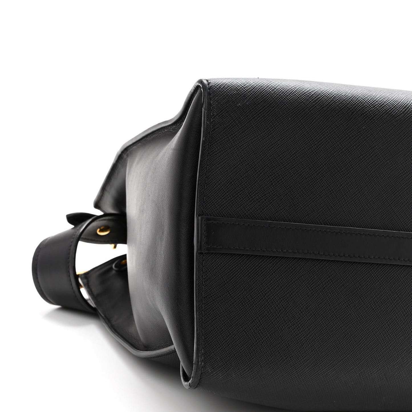 Saffiano City Calfskin Small Paradigme Bag Black