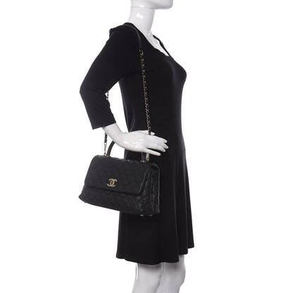 Chanel Caviar Quilted Small Coco Handle Flap Black 2 of 11