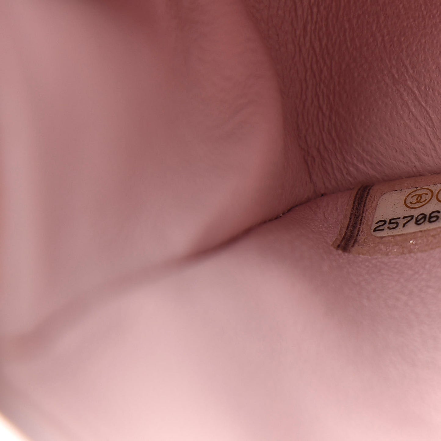 Lambskin Quilted Mini Rectangular Flap Light Pink