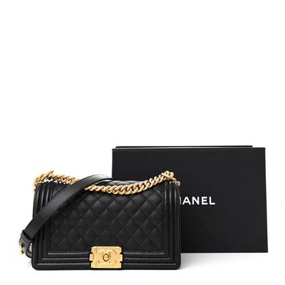Chanel Caviar Quilted Medium Boy Flap Black 11 of 11