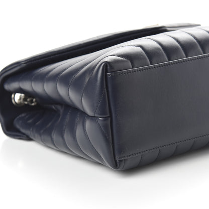 Saint Laurent Calfskin Y Quilted Monogram Medium Loulou Chain Satchel Medium Blue 6 of 9