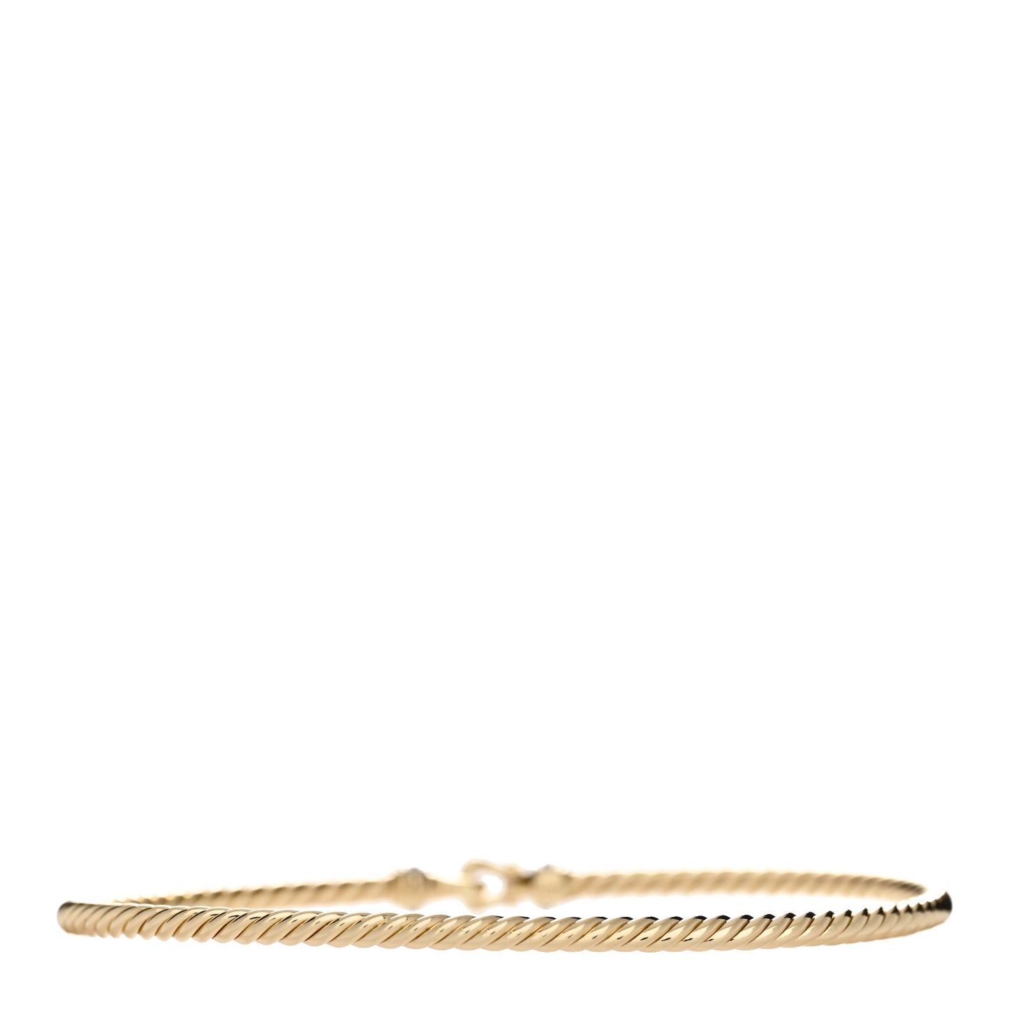 18K Yellow Gold Diamond 2.6mm Cable Collectibles Buckle Bracelet