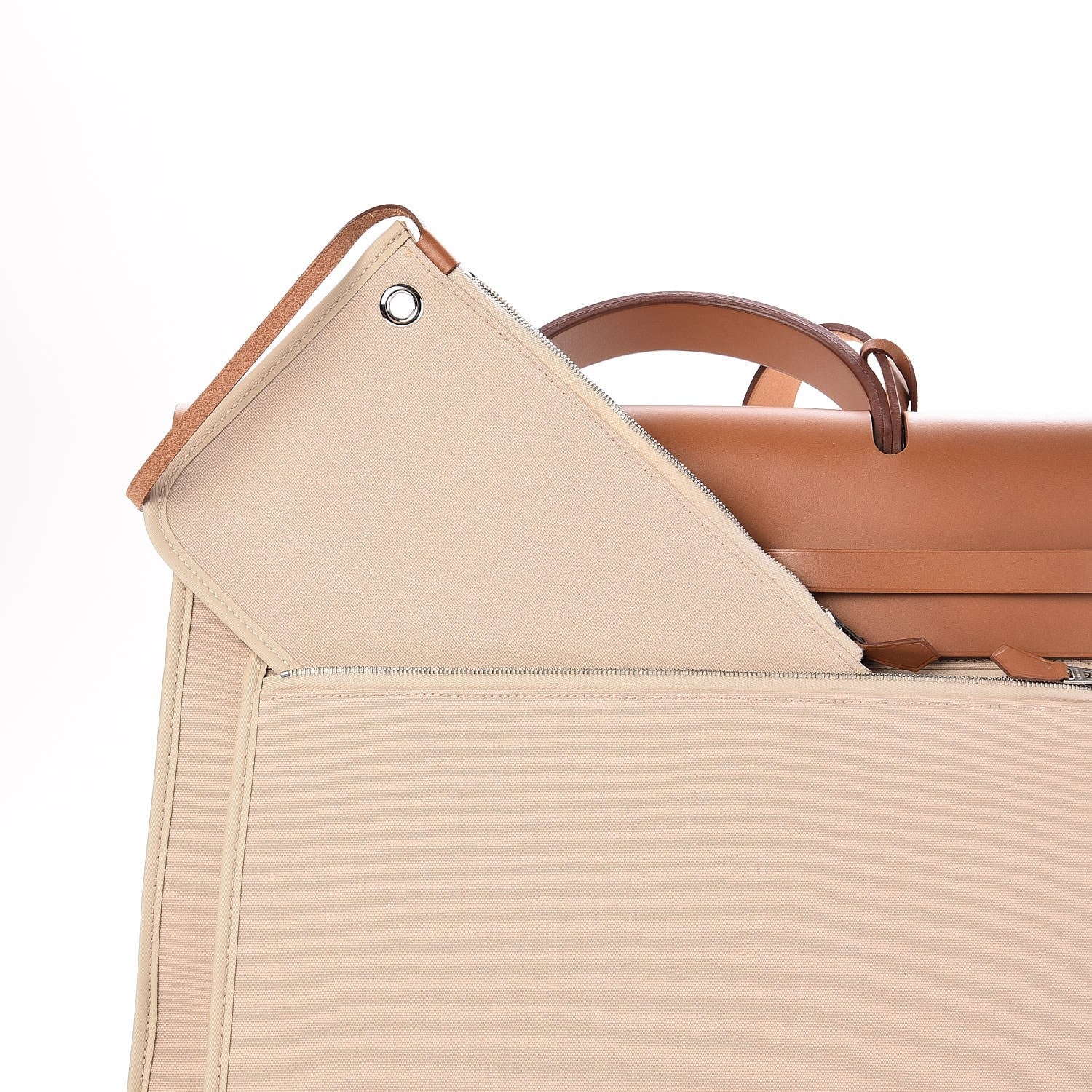 Hermes Toile Vache Hunter Herbag Zip 39 MM Fauve 8 of 10