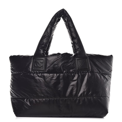 Chanel Nylon Quilted Medium Coco Cocoon Reversible Tote Black 1 of 9