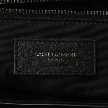 Saint Laurent Crinkled Calfskin Matelasse Monogram Large Niki Chain Satchel Storm 6 of 11
