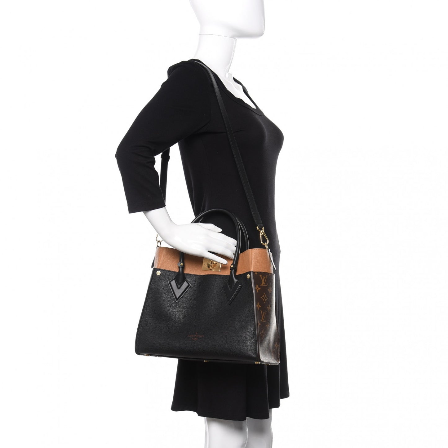 Calfskin Monogram On My Side Black