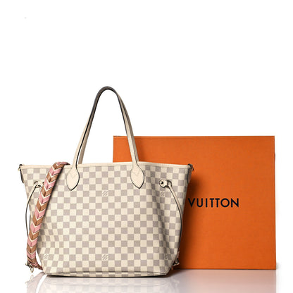 Louis Vuitton Damier Azur Braided Neverfull MM Pink 13 of 13