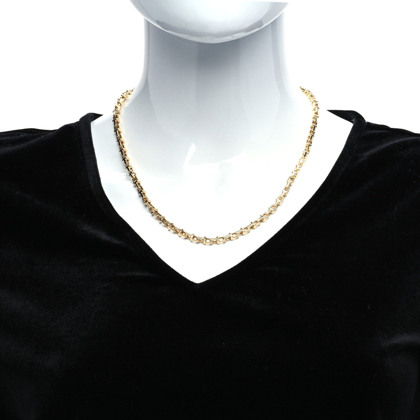 18K Yellow Gold T Narrow Chain Necklace