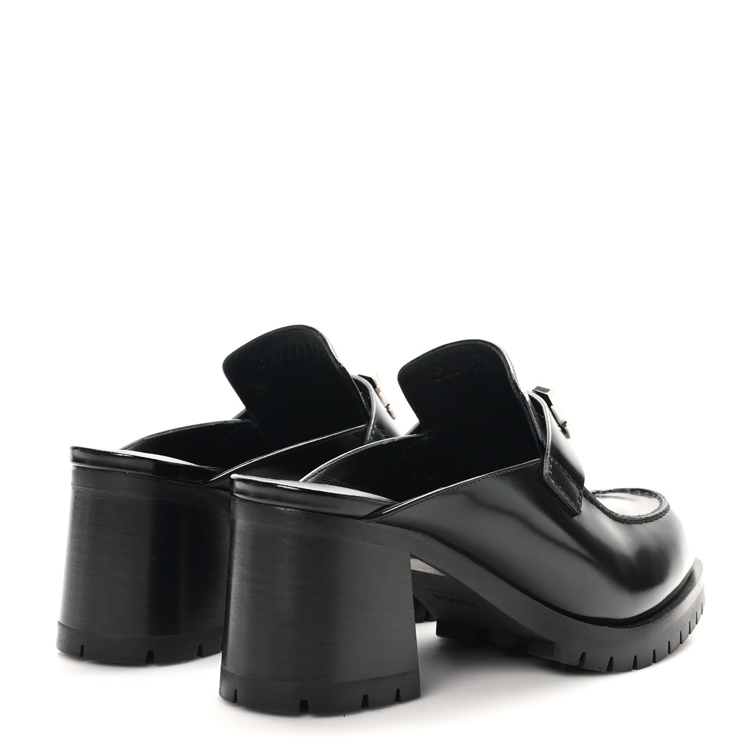 Hermes Calfskin Womens Flore 60 Mules 38 Black 5 of 18