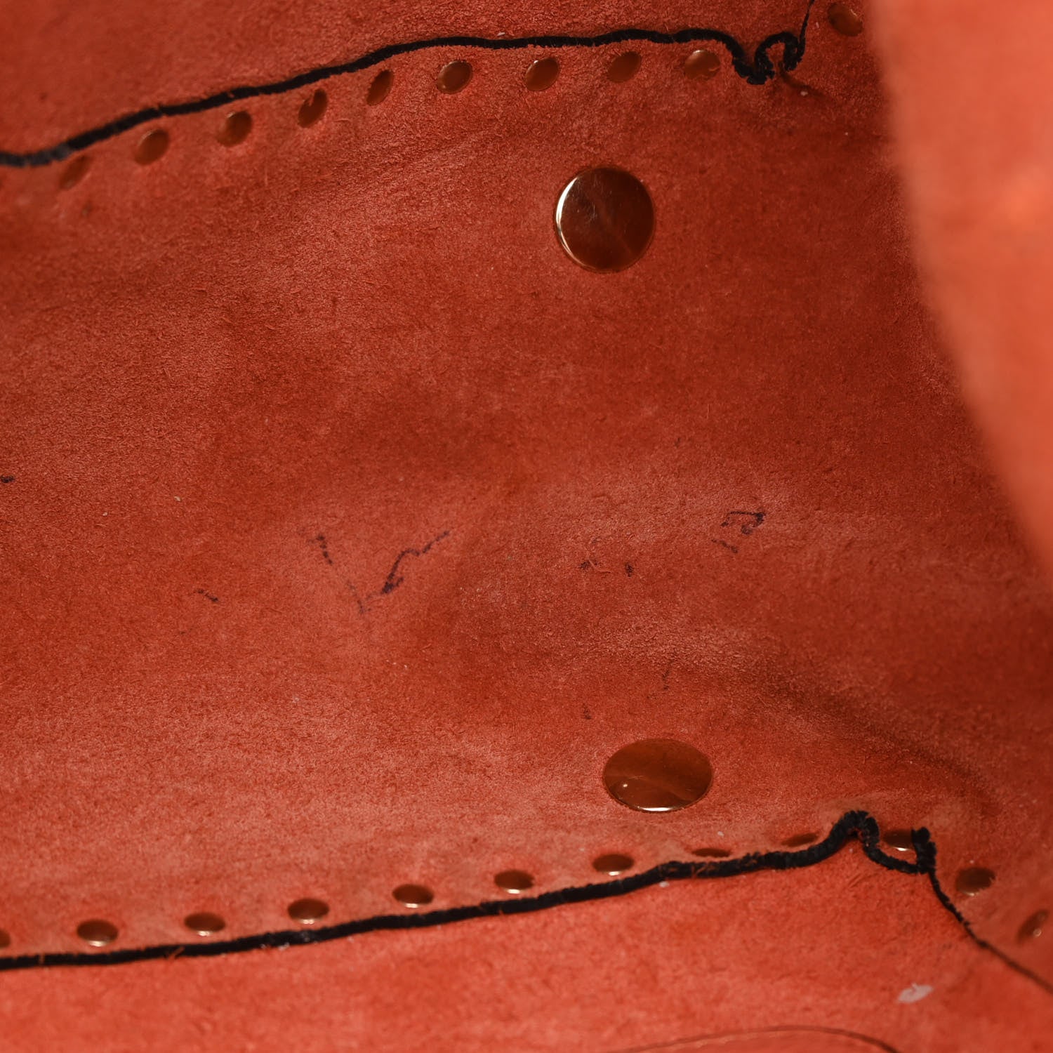 Valentino Garavani Pebbled Calfskin Medium Rockstud Tote Coral 9 of 20