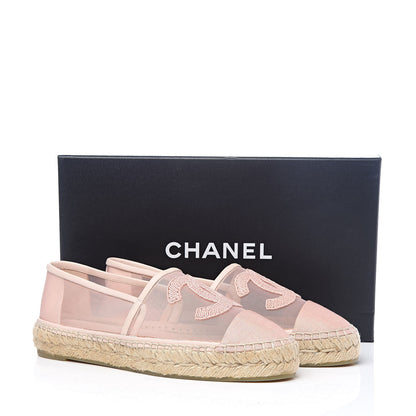 Chanel Mesh Grosgrain CC Espadrilles 36 Pink 9 of 9