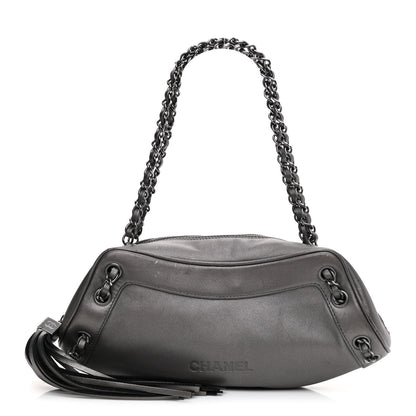 Chanel Metallic Lambskin Tassel Shoulder Bag Silver 1 of 13