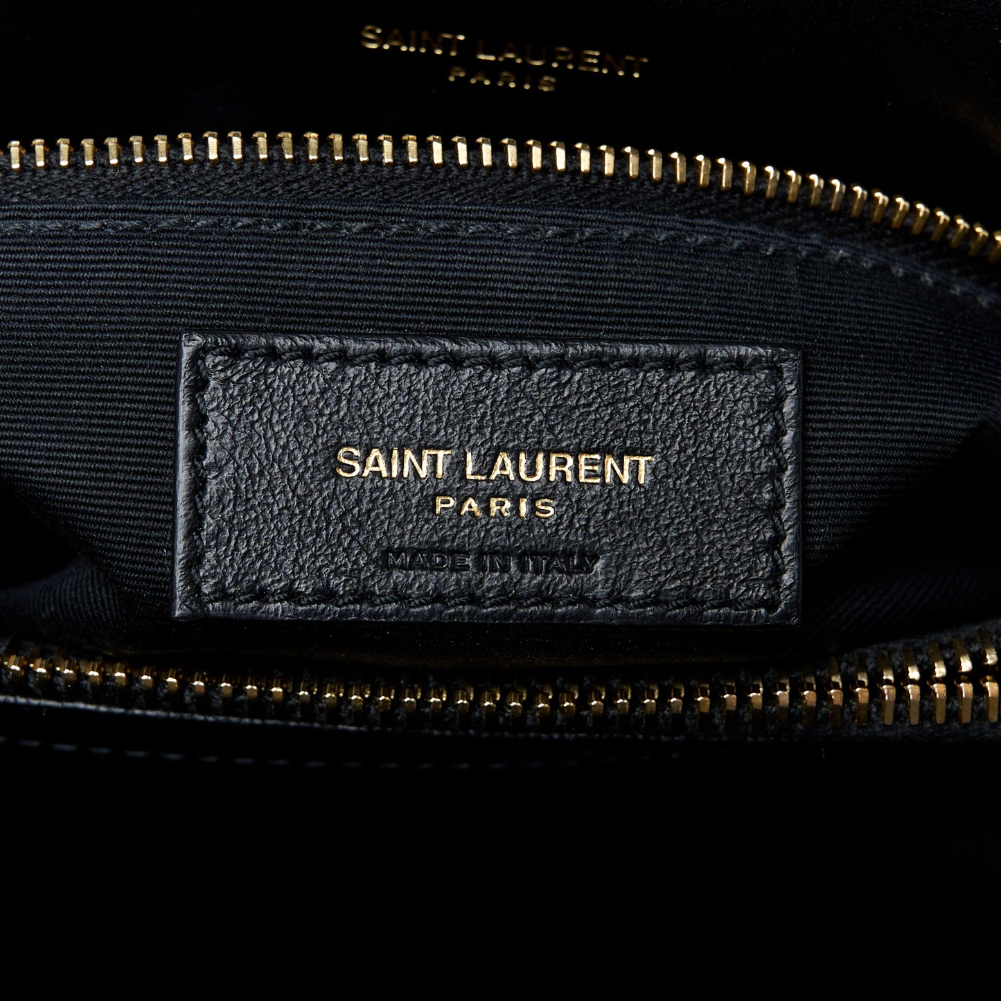 Calfskin Y Quilted Monogram Medium Loulou Chain Satchel Black