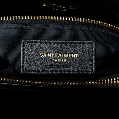 Saint Laurent Calfskin Y Quilted Monogram Medium Loulou Chain Satchel Black 7 of 11