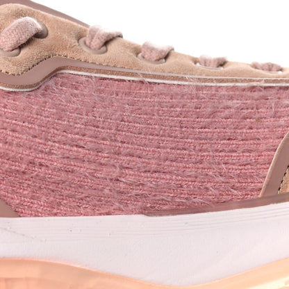 Chanel Suede Calfskin Stretch Fabric CC Sneakers 40.5 Pink 11 of 19