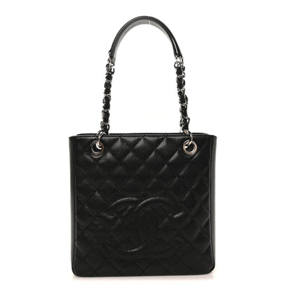 Chanel Caviar Quilted Petit Shopping Tote PST Black 1 of 10