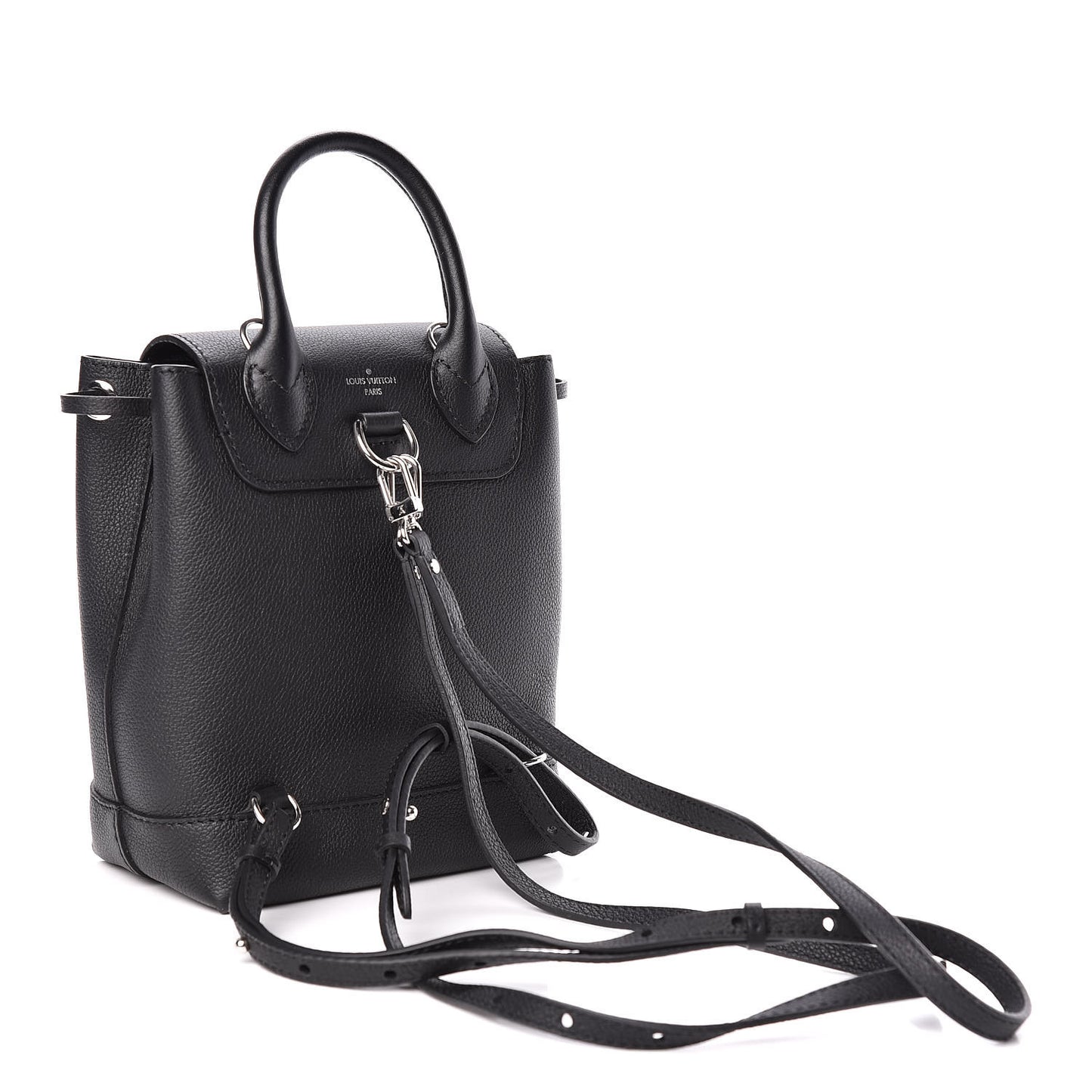 Calfskin Lockme Mini Backpack Black